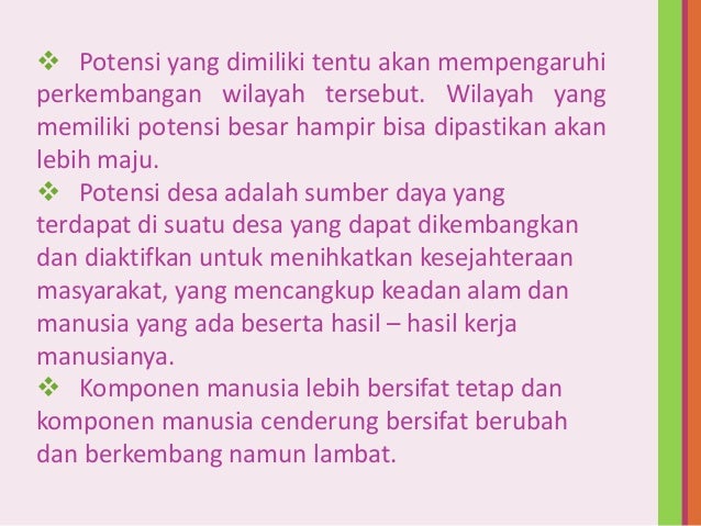 Pola keruangan desa dan kota