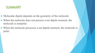 Polar and non polar compounds and dipole moment - PPT | PPTX
