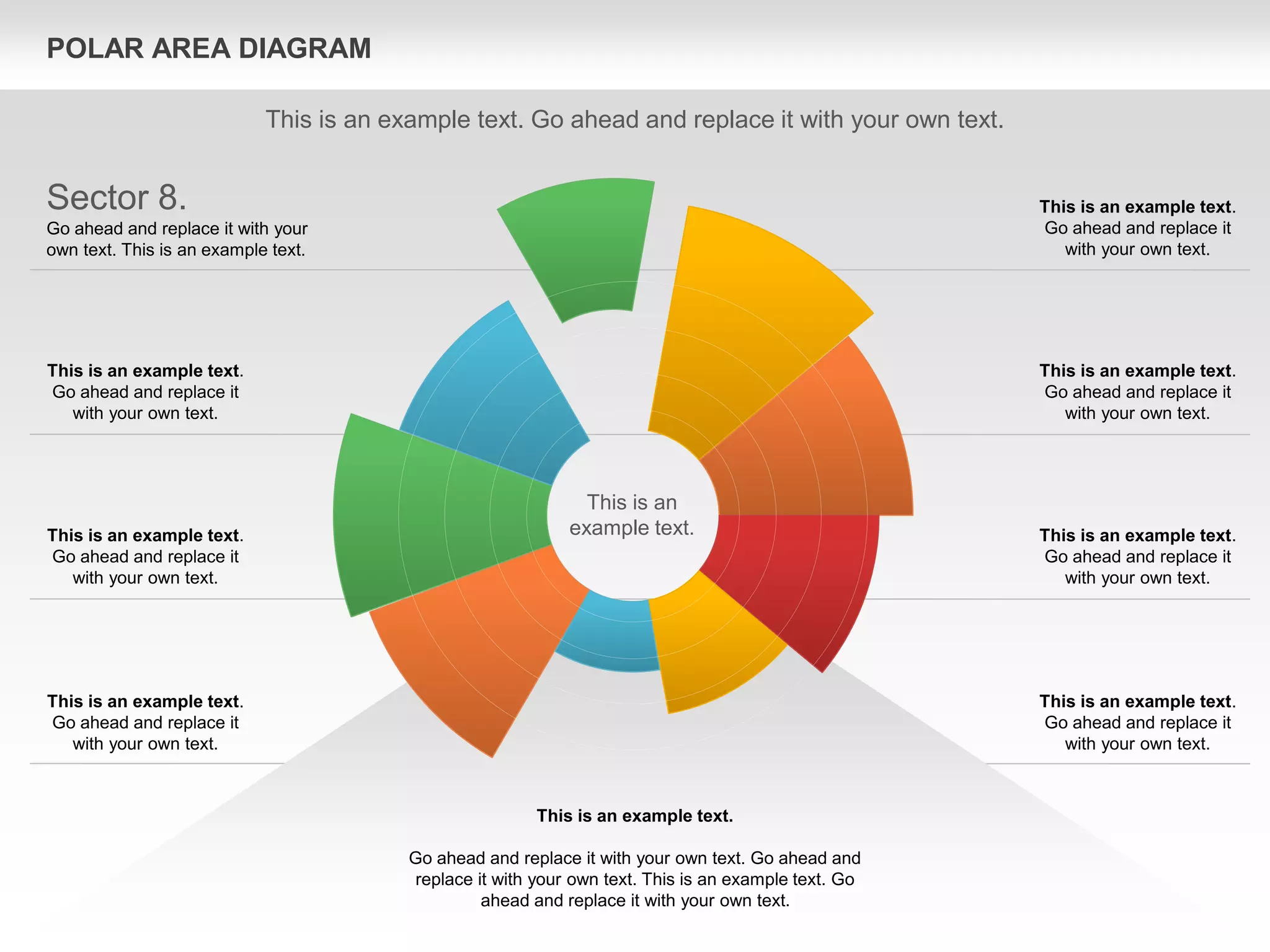 Polar Area Diagram (for PowerPoint and Google Slides) | PPTX