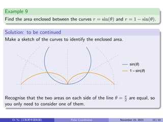 CAIE 9231 FP1 Polar Coordinates - Slides | PDF