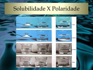 Solubilidade X Polaridade

 