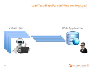 Load	
  Test	
  di	
  applicazioni	
  Web	
  con	
  NeoLoad	
  
                                                                                 Neotys	
  NeoLoad	
  




         Virtual User	
                                             Web	
  Applica9on	
  




27	
  
 