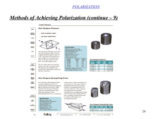 24
POLARIZATION
Methods of Achieving Polarization (continue – 9)
 