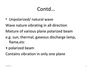 Polarization and its application | PPT