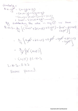 Polarization identity for real inner space