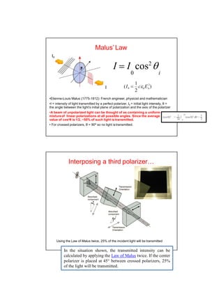 basics polarization ppt of light lecture | PPTX