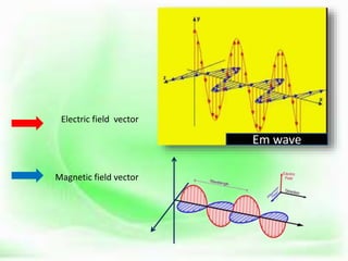 Electric field vector
Magnetic field vector
Em wave
 