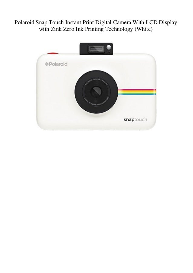 Polaroid Snap Touch Instant Print Digital Camera With Lcd Display Wit