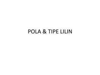 POLA & TIPE LILIN 
 