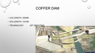 COFFER DAM
• U/S LENGTH :2356M
• D/S LENGTH :1613M
• TECHNOLOGY :JET GROUTING
 
