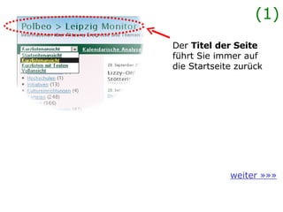 Der  Titel der Seite  führt Sie immer auf die Startseite zurück weiter »»» (1) 