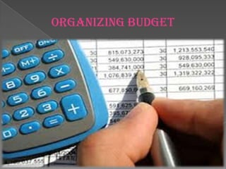 Organizing Budget

 