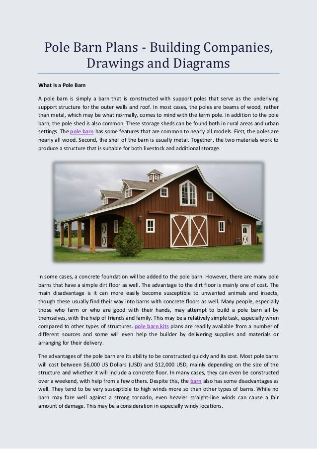 Pole Barn Plans The Best Pole Barn Plans