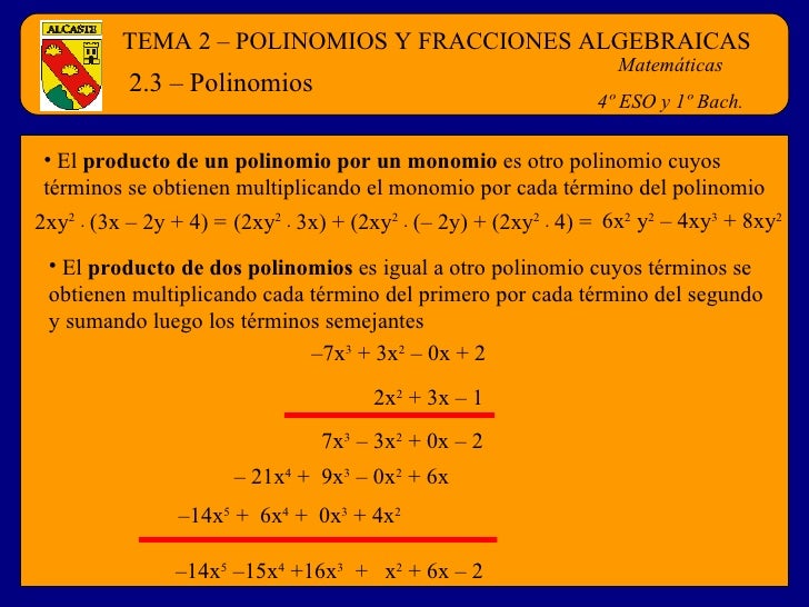 Polinomios Y Fracciones Algebraicas