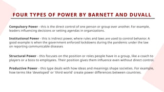 Political Governance analyze the nsture dimension types and ...