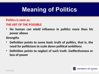 the nature and scope of political science | PPTX