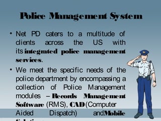 Police Management System | PPT | Technology & Computing