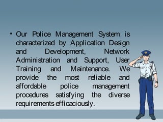 Police Management System | PPT | Technology & Computing