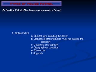 Security Routine Patrol Pattern Police-Patrol-Management-for-copy-.fto-lecture-Copy.ppt