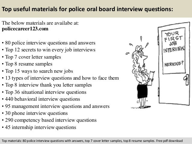 police oral board interview questions
