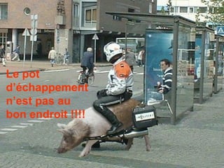 Le pot  d’échappement  n’est pas au  bon endroit !!!! 