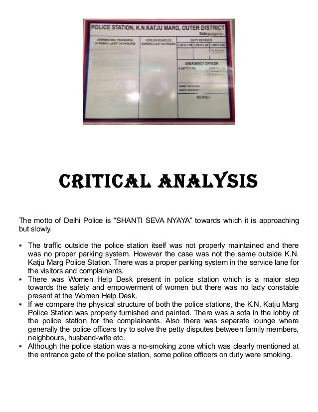 Report on visit to police station picture