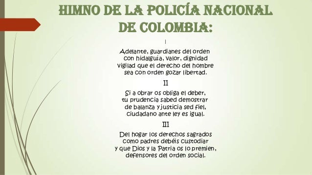 Himno De La Policia Nacional Letra