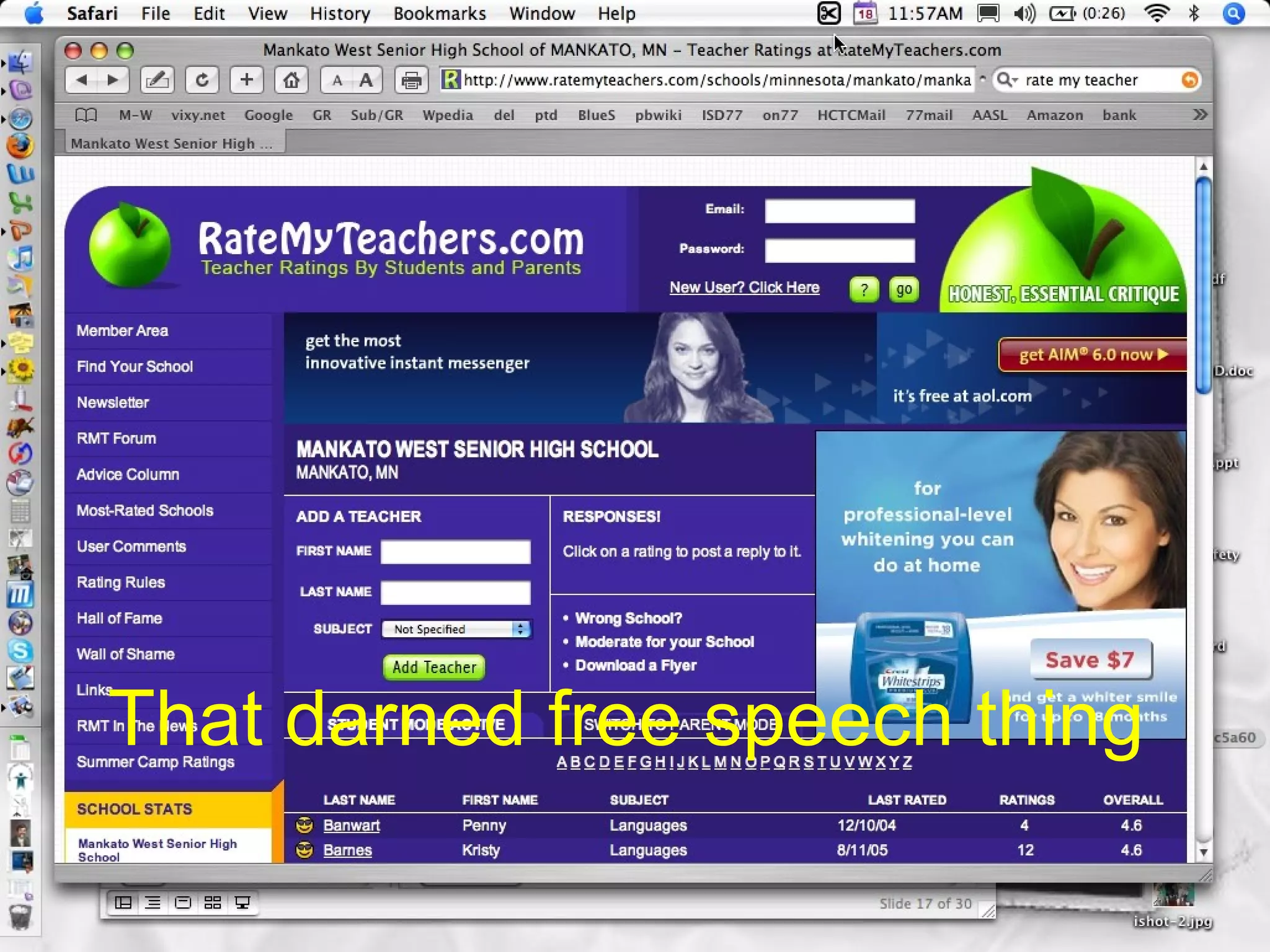 That darned free speech thing 