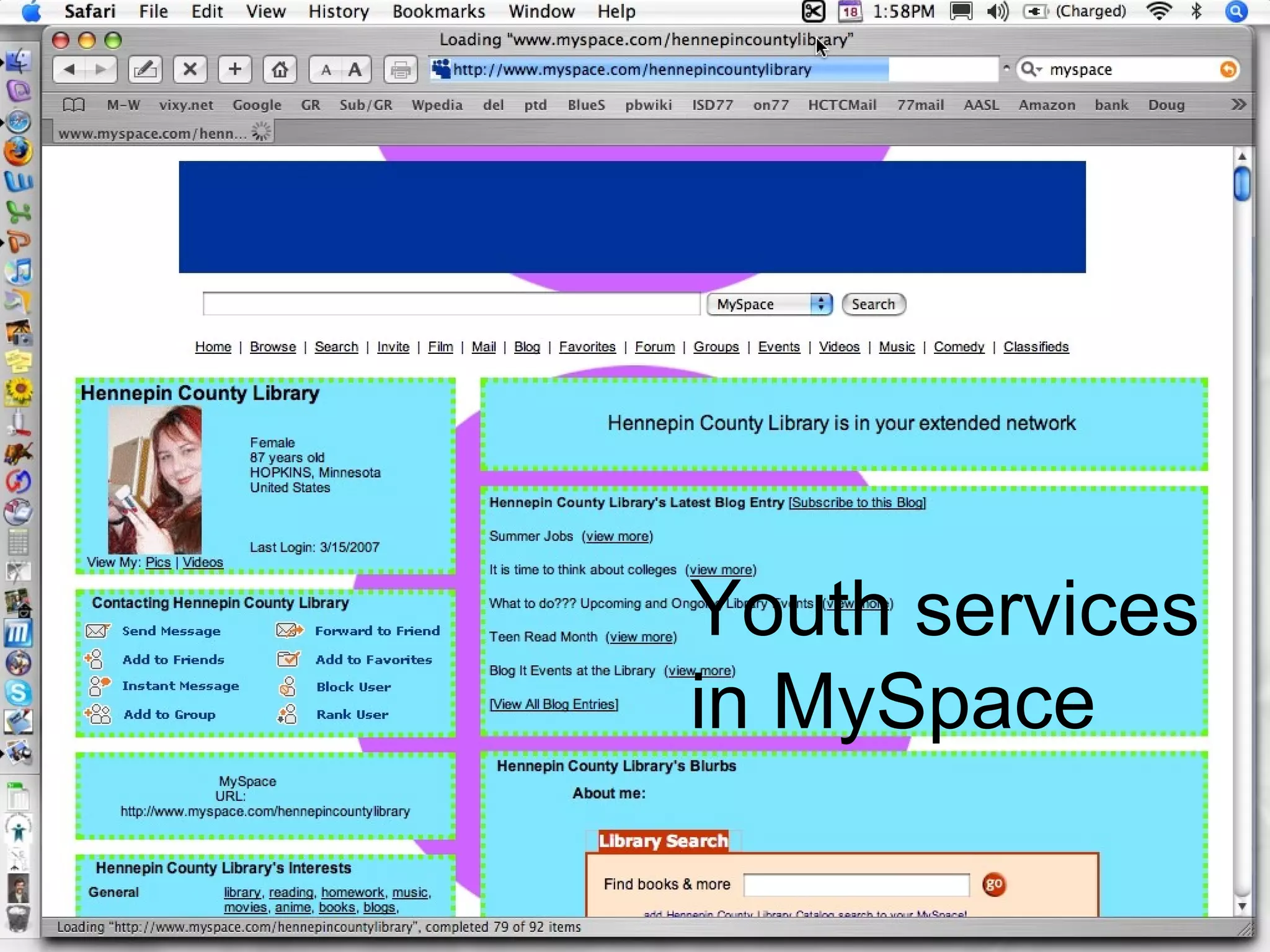 Youth services  in MySpace 