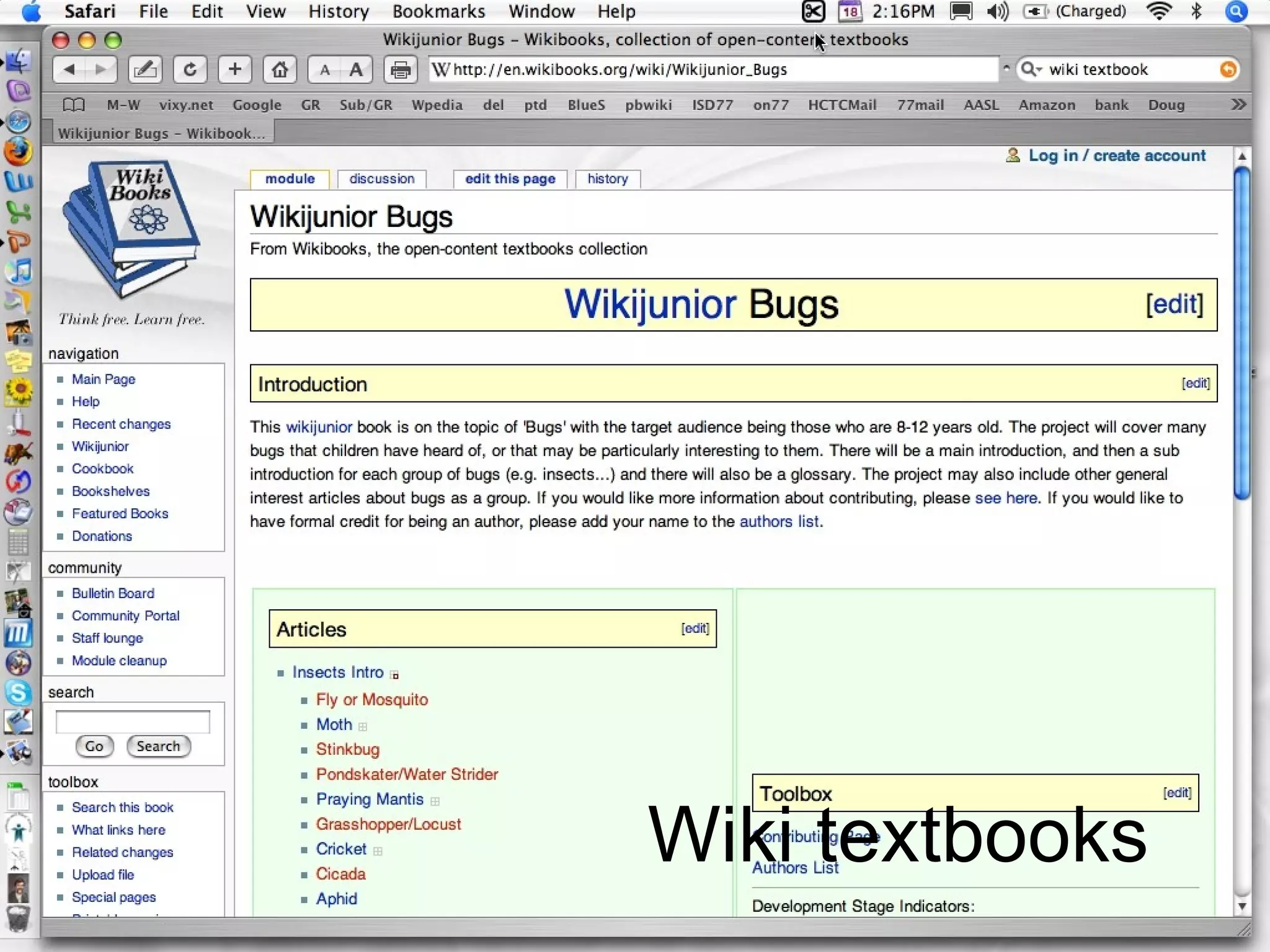 Wiki textbooks 