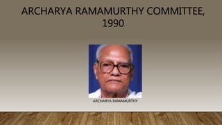 ARCHARYA RAMAMURTHY COMMITTEE,
1990
ARCHARYA RAMAMURTHY
 