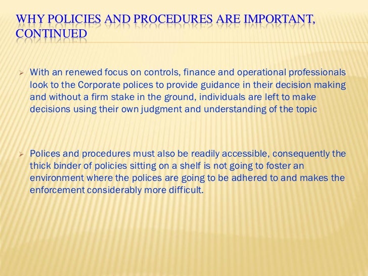 Policies And Procedures