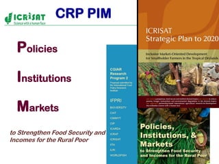 Policies, institutions, and markets to strengthen food security and incomes for the rural poor