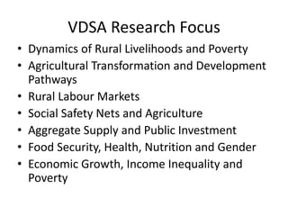Policies, institutions, and markets to strengthen food security and incomes for the rural poor