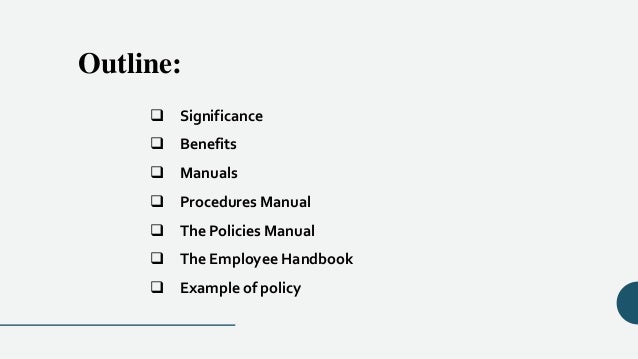 procedures manual example