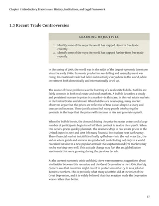 1.3 Recent Trade Controversies
LEARNING OBJECTIVES
1. Identify some of the ways the world has stepped closer to free trade...