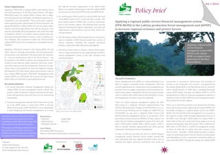 4
Researchers:
- Pandriadi - Syaiful Eddy
- Abdul Rohman - Idil Victor
- Nurkardina Novalia
Policy Implications
Applying a PPK-BLUD to Lakitan KPHP could improve forest
and land governance in the Musi Rawas district. Through a
PPK-BLUD model, the Lakitan KPHP is better able to imple-
ment good governance principles, including transparency, ac-
countability and participation. These governance improve-
ments provide greater opportunities for forest protection. Ap-
plying PPK-BLUD to Lakitan KPHP will not just reduce defor-
estation and forest degradation, but will also become a first
step for sustainable forest management. One of the first steps
to establish a BLUD is to produce internal policies that sup-
port good forest governance practices, such as minimal ser-
vice standards. The researchers predict that with the BLUD,
Lakitan KPHP will be more transparent, accountable and par-
ticipative.
Applying a PPK-BLUD systems in the Lakitan KPHP will also
allow room for forming partnerships with the government,
private sector and community. This means that the communi-
ty – who are considered by some to be ‘forest clearers’ – can
be included in the KPHP to protect and manage forests. This
would be more effective when compared with more repres-
sive efforts taken to curb the communities’ forest use. In other
words, there is the potential for local and regional economic
development if the Musi Rawas district government is able to
have Lakitan KPHP become a PPK-BLUD. Management of the
Lakitan KPHP as a PPK-BLUD will increase the Musi Rawas
district PAD, as it will lead to optimalised forest use.
Recommendations
1. Of several alternative financial management options for
Lakitan KPHP, the best management model is BLUD. This
system is able to maintain a balance between forest enter-
prises and protection and social forest use by empowering
communities.
2. Financial management with the BLUD model will run bet-
ter if the KPHP status is raised from UPTD to become
SKPD. By becoming a SKPD the KPHP is more independent
in basic budgeting and financial management. As a result,
the regional secretary organisation in the district Musi
Rawas can consider and propose so that the Lakitan KPHP
can increase its status from UPTD to become SKPD-BLUD.
3. For achieving the BLUD model for Lakitan KPHP the head
of the KPHP needs to form a team and elect a leader. The
team should consist of KPHP staff, as well as representa-
tives of the Forestry Agency, the Planning Body and the
Regional Development Agency (Bappeda), and legal and
organisational representatives from the Musi Rawas dis-
trict government.
4. The Musi Rawas District Head should form an assessment
team to establish a BLUD financial model that consists of
several elements, including the regional secretariat
(Sekda), a supervisory body (Bawasda) and Bappeda.
5. The District Head needs to release a District Head regula-
tion as a legal framework for the implementing a BLUD fi-
nancial management system, in line with valuation team
recommendations.
Publisher:
Pemali South Sumatra
Jl. Candi Angsoko II, No. 402-403
20 Ilir Palembang, South Sumatra
Map 2. Forest cover in the Lakitan KPHP
Cover Photo:
The Lakitan KPHP forest zone.
Photo by the Pemali South Sumatra research team.
This policy brief was published by Pemali
South Sumatra with support by the Asia
Foundation, and the UK Climate Change Unit
with assistance from Epistema Institute.
The opinions and findings expressed in this
policy brief are those of the researchers
involved and do not reflect those of the Asia
Foundation, UKCCU or Epistema Institute.
Supported by: Funded by:
Policy brief
Applying a regional public service financial management system
(PPK-BLUD) to the Lakitan production forest management unit (KPHP)
to increase regional revenues and protect forests
Vol. 1/2014
1
Applying a regional public
service financial
management system (PPK-
BLUD) in the Lakitan
KPHP can support forest
governance in the Musi
Rawas district.
Forest management units (KPH) are being established in an
effort to support sustainable forest management. KPH also
provide opportunities for cooperative forest management ap-
proaches that can engage communities and international ini-
tiatives that support community and local economic develop-
ment. To achieve this a KPH needs to have flexibility in finan-
cial management, to ensure it operates optimally.
There are several financial management options for KHP,
these being as a Regional Technical Implementation Unit
(UPTD) with authority for budget use (UPTD-KPA) or as a Lo-
cal Government Working Unit for budget use (SKPD-PA). An
UPTD/SKPD can also have a Regional Public Service Unit
(BLUD) financial management system, or can become a local
government-owned enterprise (BUMD). Of these options, we
argue that the financial management system that most sup-
ports a KPH model is BLUD. With a BLUD system, a KHP is
able to consider business opportunities and allows greater
community involvement in forest management.
To date, no KPH has yet taken the form of a BLUD financial
management system, however several studies indicate that
state institutions that have applied the BLUD model, such as
hospitals and higher education institutions, have made im-
provements to governance, performance and provision of
services to the community. Our research recommends that
the Lakitan Model KPHP in the Musi Rawas district, South Su-
matra, should become an SKPD that is managed financially
using a BLUD model. Currently, the Lakitan KPHP is a UPTD
that functions as a KPA. Its financial management authority is
limited as it has to follow SKPD financial management proce-
dures set by the Forestry Agency.
There are at least three benefits to be gained from the Musi
Rawas district government approving the Lakitan KPHP to be
financially managed as a regional public service unit (SKPD-
BLUD). The first benefit of this arrangement is an increase in
the regional revenue (PAD) through optimising forest use in
the KPHP area. Through a BLUD model the Lakitan KPHP is
better able to draw on income from forest usage or to set up
business partnerships with third parties. This is different for
KHP under a UPTD-KPA or a SKPD-PA management system,
as these are only able to receive non-state revenue in the
form of levies. Secondly, a BLUD model provides an oppor-
tunity for protecting forests from the threat of deforestation
and degradation as well as improving community welfare in
and around the KPHP. Through this system, the Lakitan KPHP
Executive Summary
 