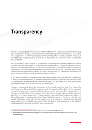 A.I.: transparency and ethics certifications 2023 | PDF