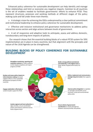Enhanced policy coherence for sustainable development can help identify and manage
these relationships and limit or overco...