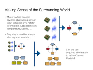 Making Sense of the Surrounding World
• Much work is directed
towards abstracting sensor
input in higher level “state”
inf...