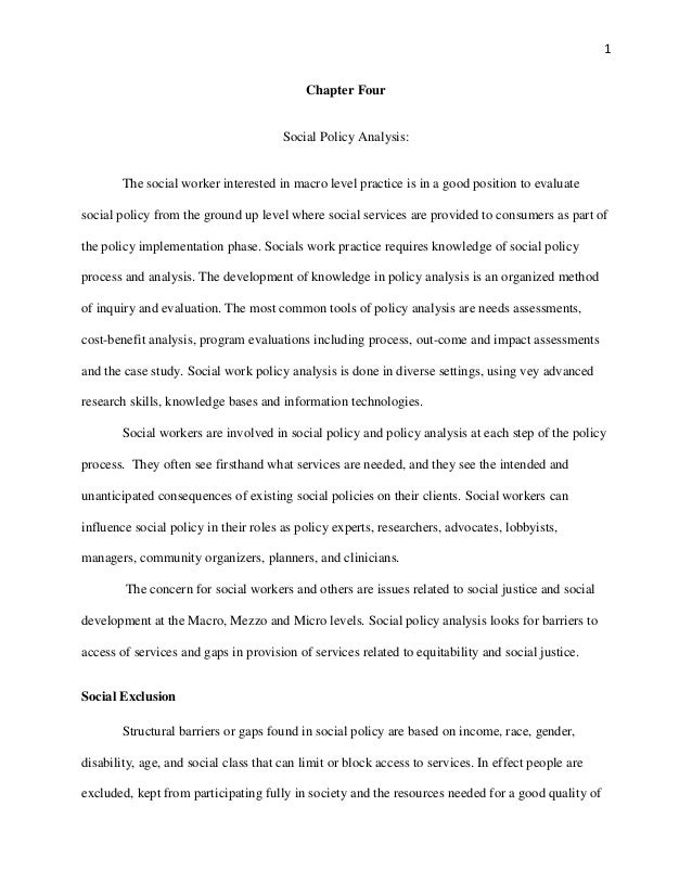 Social work policy paper