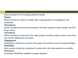 POLICY AND ITS TYPES, PRINCIPLES OF POLICY.pptx