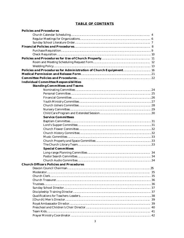 procedures manual example