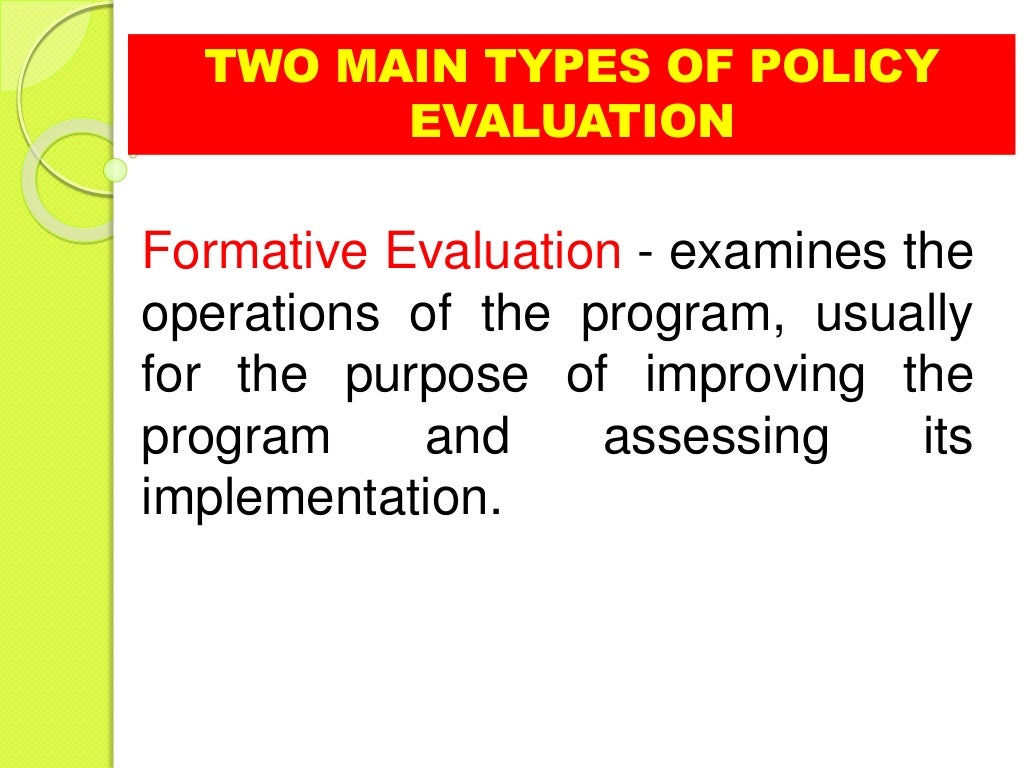 Policy Review/Evaluation