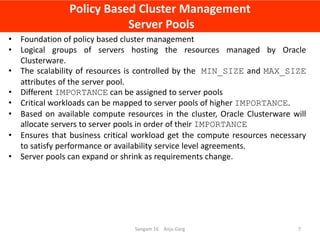 Policy based cluster management in oracle 12c 