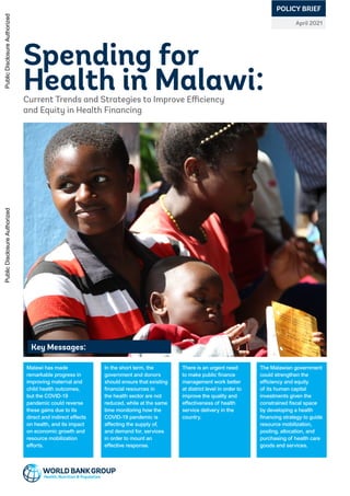 Policy Brief - Public Spending in the Health Sector in Malawi (1).pdf