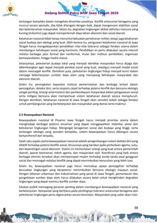 Dadang Solihin Policy Brief Jawa Tengah 2025 | PDF