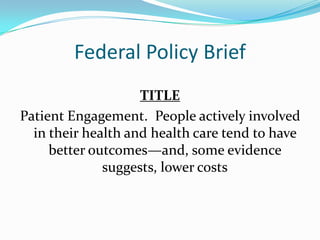 Policy brief presentation