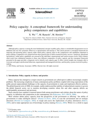 Policy Capacity | PDF