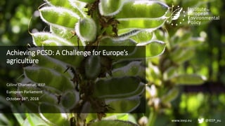 www.ieep.eu @IEEP_eu
Achieving PCSD: A Challenge for Europe’s
agriculture
Céline Charveriat, IEEP
European Parliament
October 16th, 2018
 